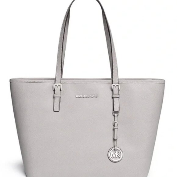 Michael Kors Saffiano Tote - Medium - Gray - Picture 1 of 15